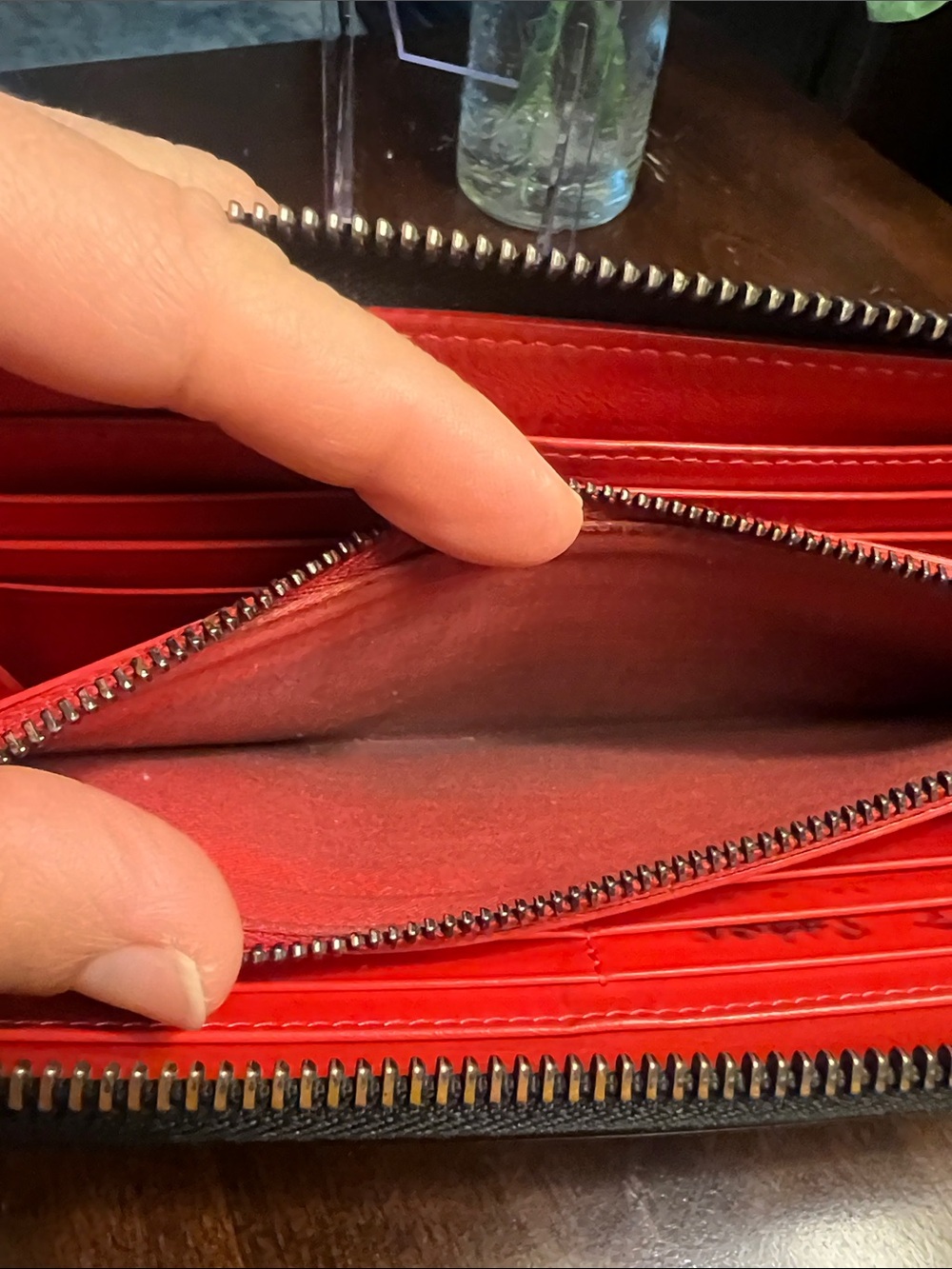 Christian Louboutin Black Studded Zip Around Wallet - Picture 16 of 16